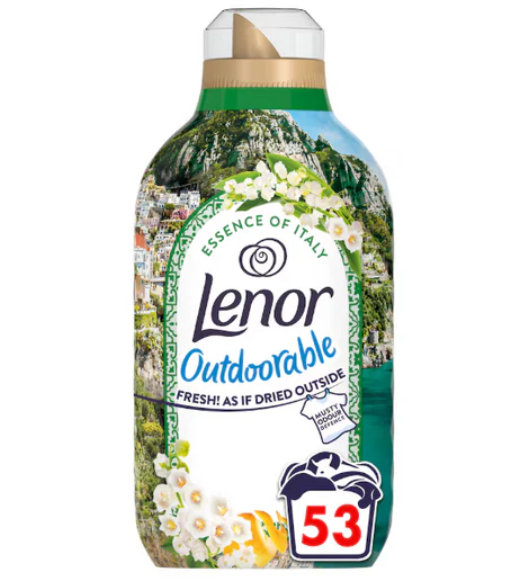 Lenor Outdoorable Fabric Softener, Amalfi, 53 Washes , 742ml